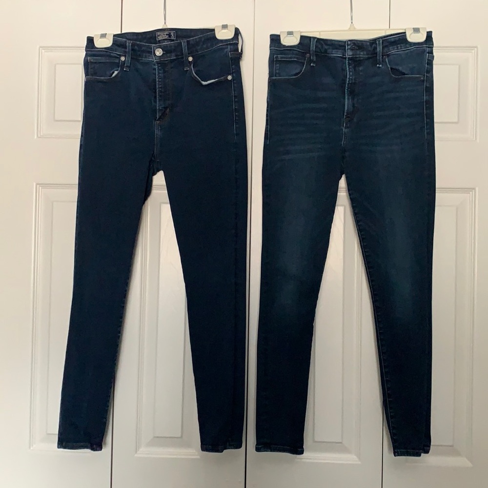 2 pack A&F Simone high rise super skinny jeans - 27s 4s